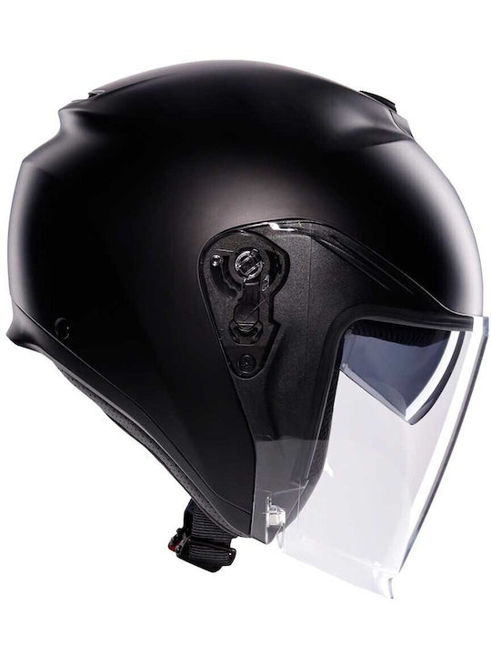 AGV Irides Matt Schwarz Motorradhelm Jet ECE 22.06 Gewicht (+/-50 gr) mit Sunvisor