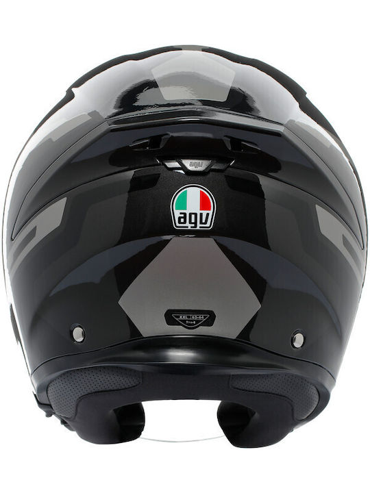 AGV K5 Jet Evo Tune Grey/Black Motorcycle Helmet Jet ECE 22.06 with Sun Visor