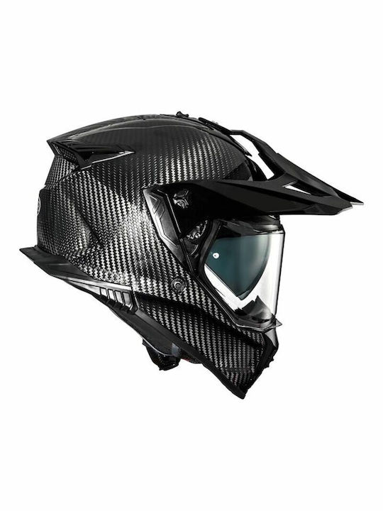 Premier Discovery Carbon Gloss Κράνος Μηχανής On-Off ECE 22.06 με Pinlock και Sunvisor