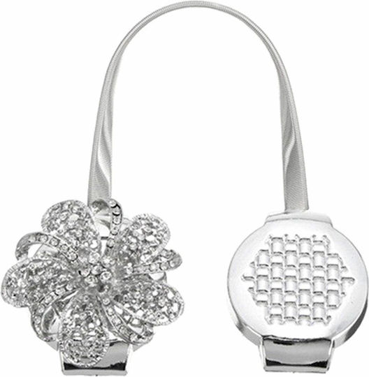 Tie-Back Magnetic made of Plastic Silver 1pcs