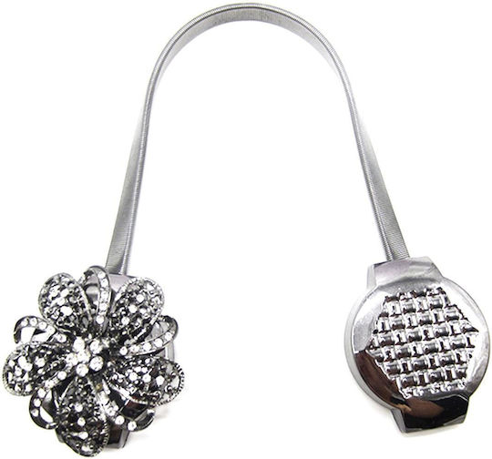 Tie-Back Magnetic made of Plastic Silver 1pcs