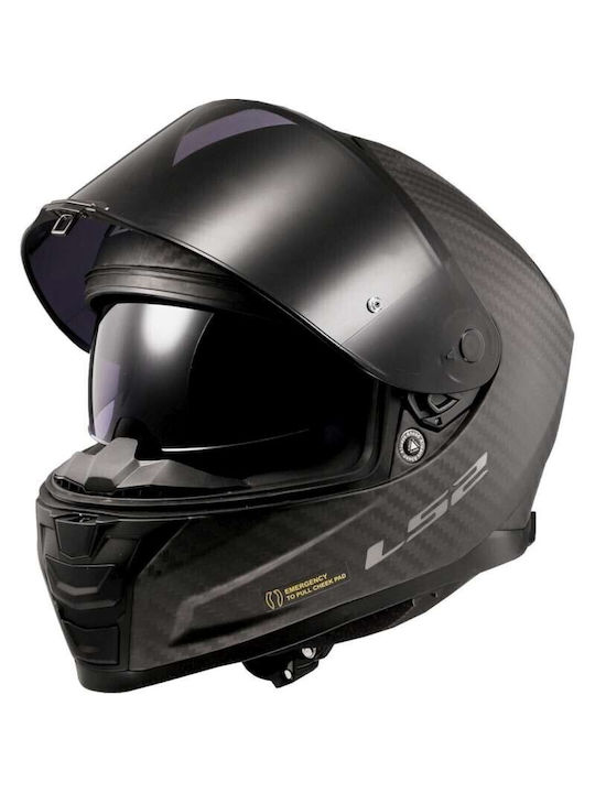 LS2 FF811 Vector II Carbon Solid Matt Κράνος Μηχανής Full Face ECE 22.06 1500gr με Pinlock και Sunvisor