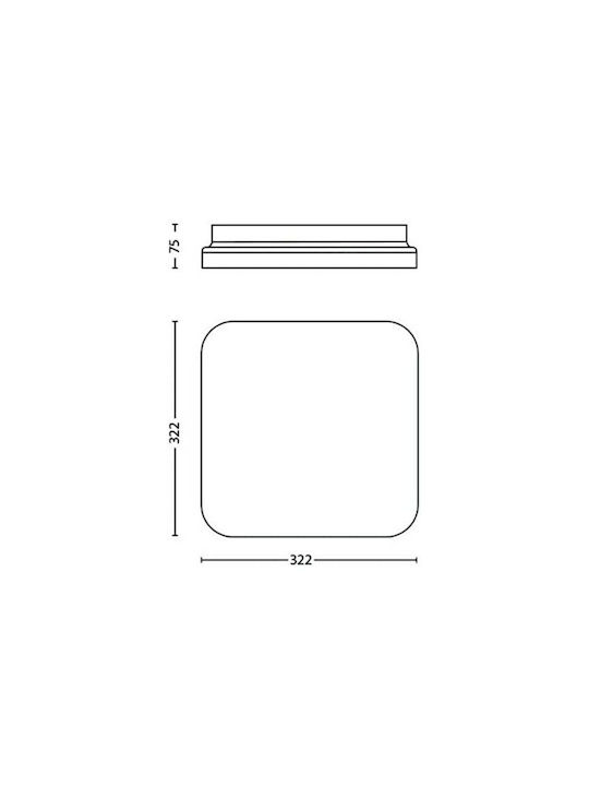 Philips Mauve Ceiling Mount Light 32.2cm White with Integrated LED