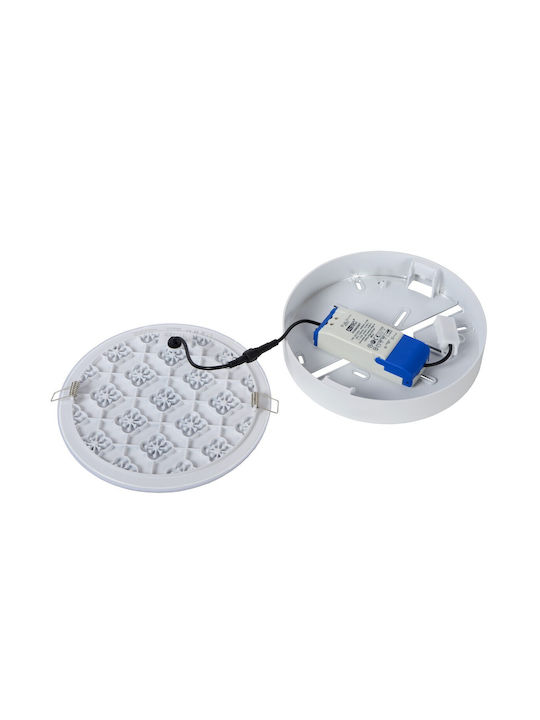 Lucide Lightning Ceres Ceiling Mount Light Bathroom 21.5cm White with Integrated LED