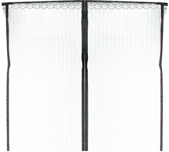 Haustierfreundliches Moskitonetz Tür Mit Magnetverschluss Schwarz 210x85cm
