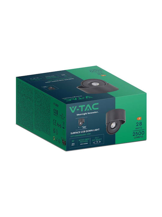 V-TAC Таванно осветление 18бр Черен с Вграден LED