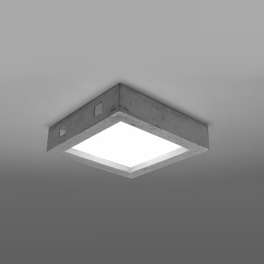 Sollux Riza Deckenleuchte 33cm Gray mit Integrierter LED aus Zement