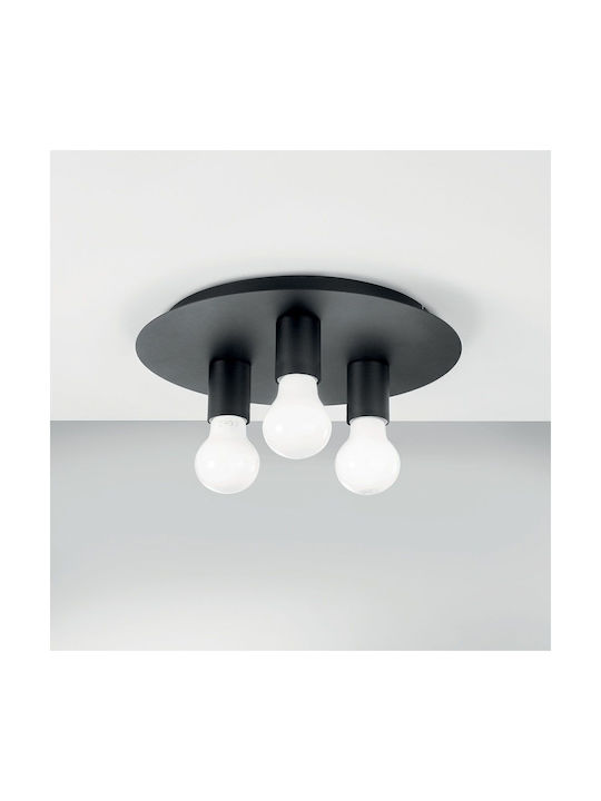 Fan Europe Ceiling Light 86cm Black with E27 Socket