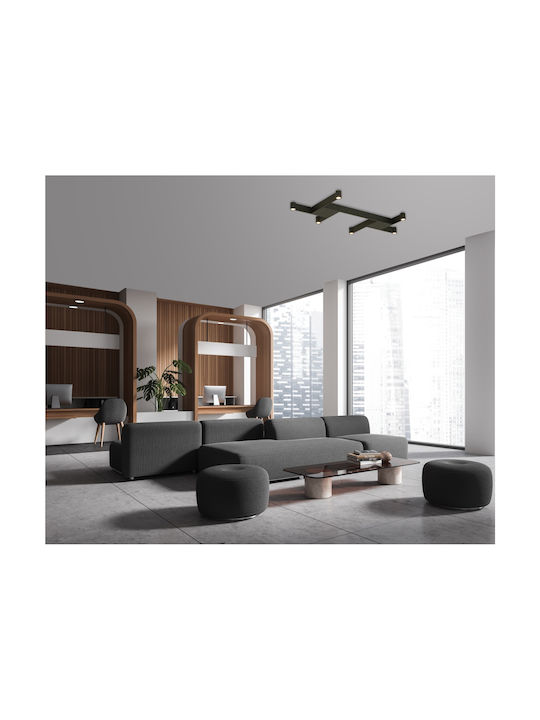 Zambelis Lights Ceiling Mount Light 80cm Black with Integrated LED