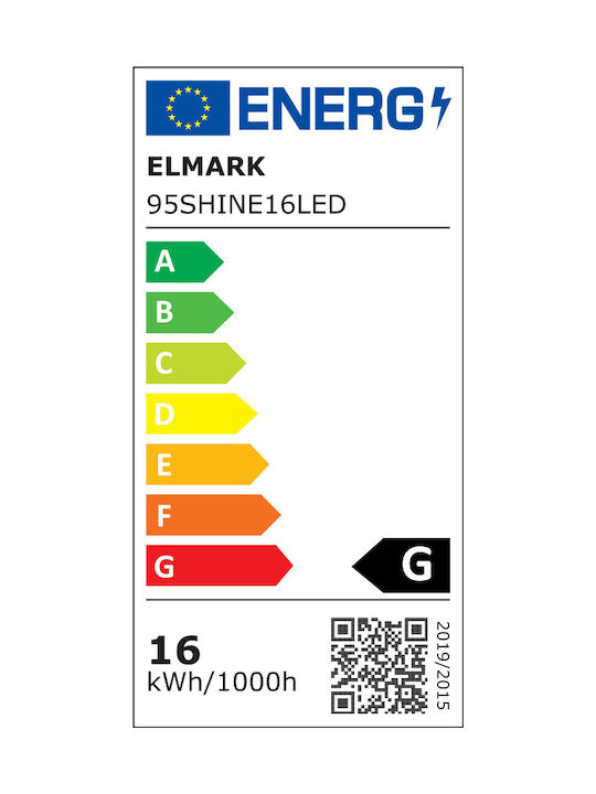 Elmark Shine Ceiling Mount Light 33cm White with Integrated LED
