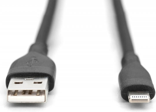Digitus USB-A zu Lightning Kabel 12W Schwarz 1m (AK-600108-020-S)