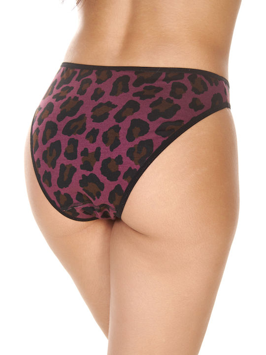 Висока талия Дамско Слип Leopard