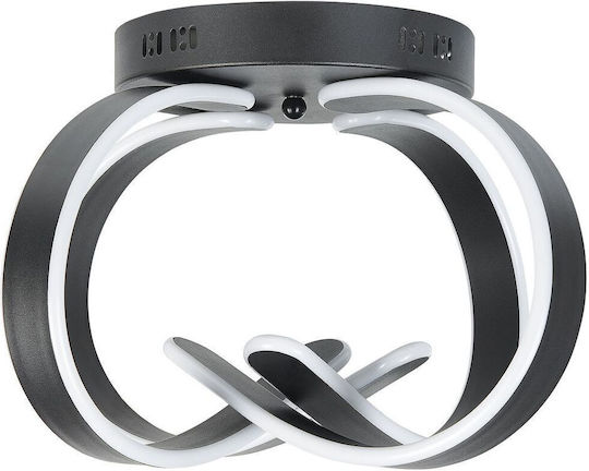 Beliani Deckenleuchte Schwarz mit Integrierter LED