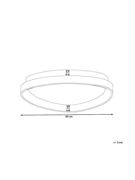 Beliani Deckenleuchte Weiß mit Integrierter LED