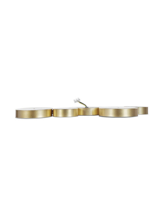 Beliani Deckenleuchte Gold mit Integrierter LED