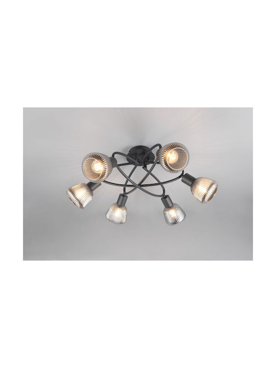 Trio Lighting Plafonieră de Tavan 59buc Neagră cu Soclu E14