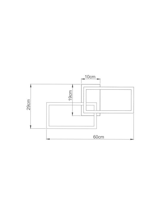 Braytron Ceiling Mount Light Black with Integrated LED