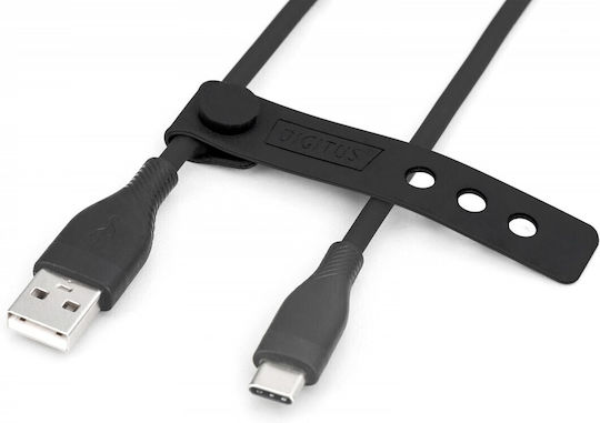 Digitus USB 2.0 Cable USB-C Male - USB-A 60W PD Black 1m