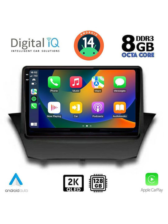 Digital IQ Car Audio System for Ford Fiesta 2008-2017 (Bluetooth/USB/AUX/WiFi/GPS/Apple-Carplay/Android-Auto) with Touch Screen 9"