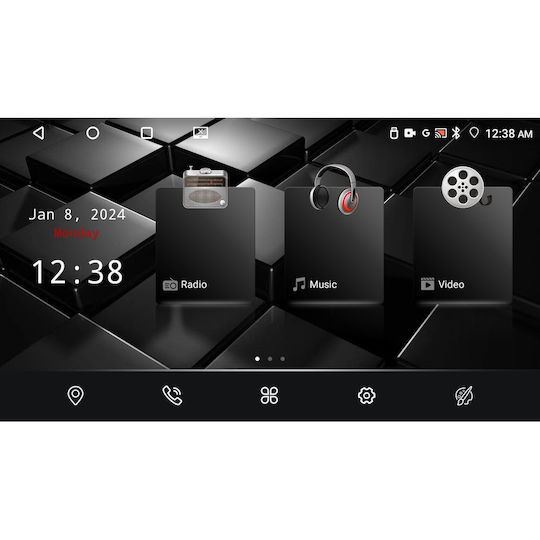 Nakamichi Car Audio System for Dacia Dokker 2014-2021 (Bluetooth/USB/AUX/WiFi/GPS/Apple-Carplay/Android-Auto) with Touch Screen 9"