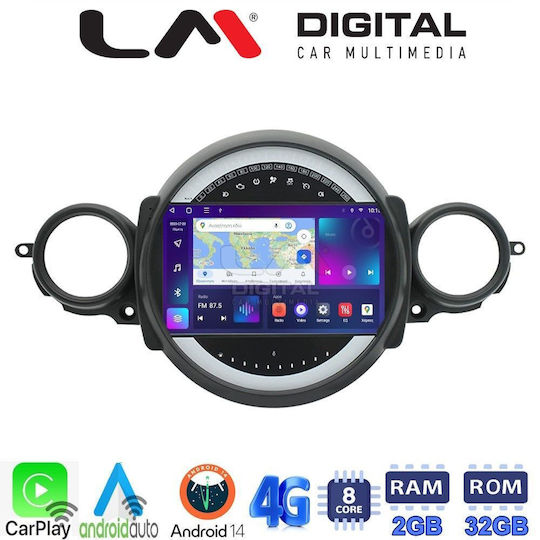 LM Digital Auto-Audiosystem für Mini Kooper / Clubman / Straßenkreuzer 2007 > 2014 (Bluetooth/USB/WiFi/GPS/Apple-Carplay/Android-Auto) mit Touchscreen 9"