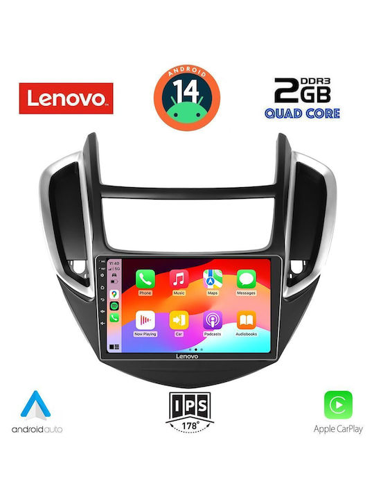 Lenovo Car Audio System for Chevrolet Trax 2014-2022 (Bluetooth/USB/WiFi/GPS/Apple-Carplay/Android-Auto) with Touch Screen 9"