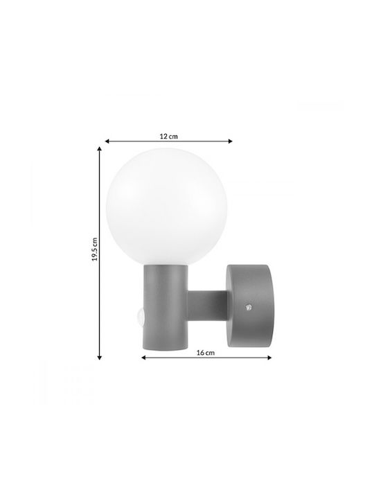 Maclean Energy Wasserdicht Deckenleuchte für den Außenbereich mit integriertem LED in Gray Farbe MCE515