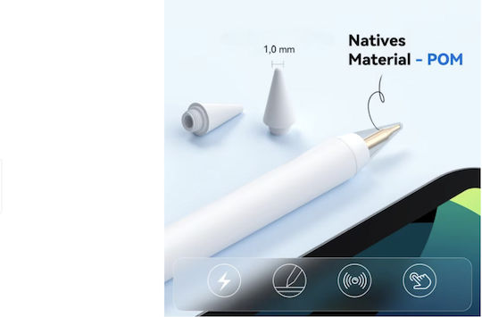 Hommie Magnetic Digital Touch Stylus with Palm Rejection for iPad in White color SB-5068