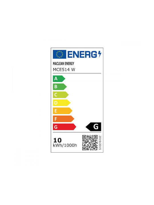 Maclean Energy Waterproof Outdoor Ceiling Light with Integrated LED in White Color Mce514w