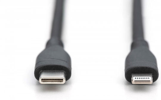 Digitus USB-C to Lightning Cable 60W Μαύρο 1m