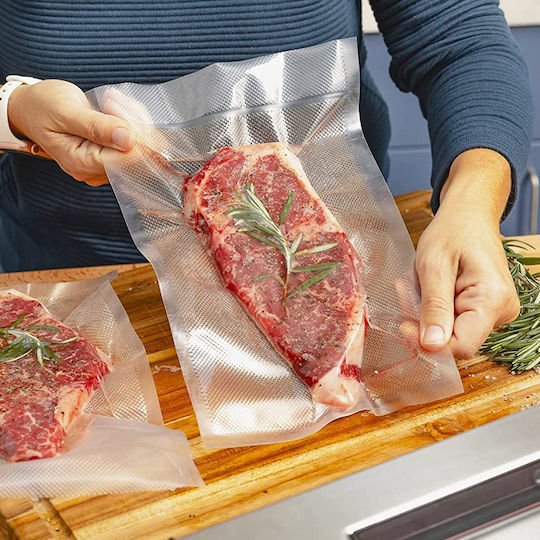 Set 3 Rulouri pentru Sigilare în Vid Zafit 28 X 300 Cm pentru Sigilare în Vid a Alimentelor Reutilizabile Durabile pentru Mașina Sous Vide Lavabile Fără BPA Transparent