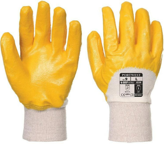 Portwest Portwest Yellow Nitrile Work Gloves