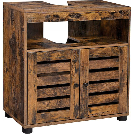 Artool Πάγκος χωρίς Νιπτήρα Μ60xΒ30xΥ63cm Rustic Brown