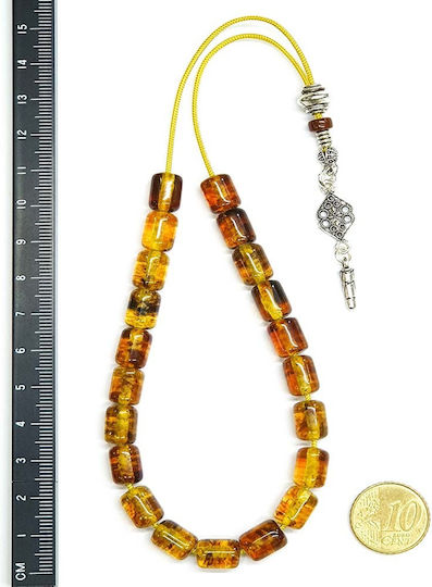 Roloi Komboloi Amber Worry Beads Honey 26cm