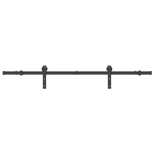 vidaXL Sliding Door Mechanism For Door Knobs 183cm Black