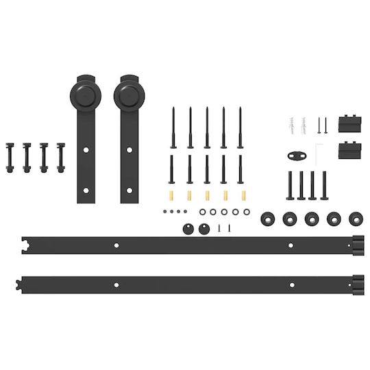 vidaXL Sliding Door Mechanism 152cm Black