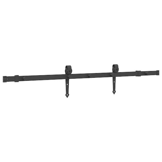 vidaXL Sliding Door Mechanism for Middle Door 152.5cm Black