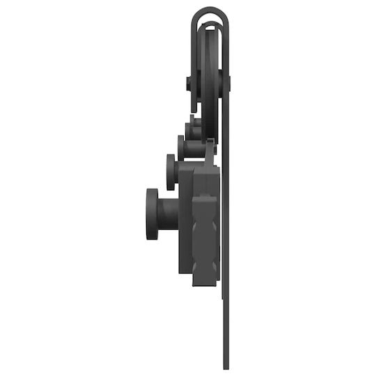 vidaXL Sliding Door Mechanism For Door 200cm Black