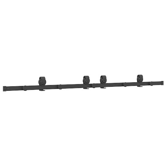 vidaXL Μηχανισμός Συρόμενης Μεσόπορτας 183cm Μαύρος