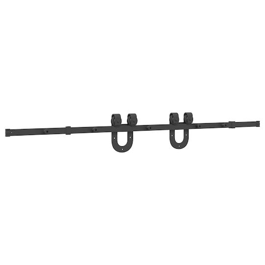 vidaXL Sliding Door Mechanism For Door 200cm Black
