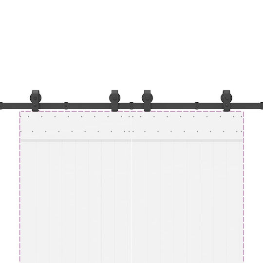 vidaXL Mecanism Pentru Ușă Glisantă Butuc De Ușă 200cm Negru