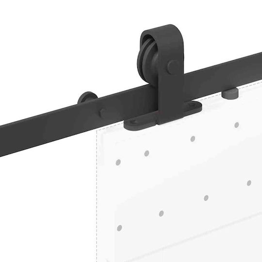 vidaXL Sliding Door Mechanism for Middle Door 152.5cm Black