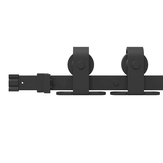 vidaXL Sliding Door Mechanism for Middle Door 152.5cm Black