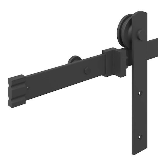 vidaXL Sliding Door Mechanism 152cm Black