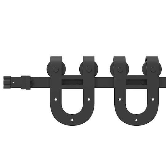 vidaXL Μηχανισμός Συρόμενης Μεσόπορτας 183cm Μαύρος