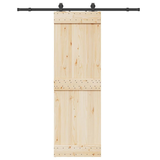 vidaXL vidaXL Sliding Door Mechanism for Middle Door 183cm Black