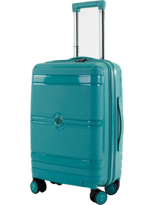 Y Not? Valiză de Călătorie de Cabină Rigidă Aqua cu 4 Roți Înălțime 55cm
