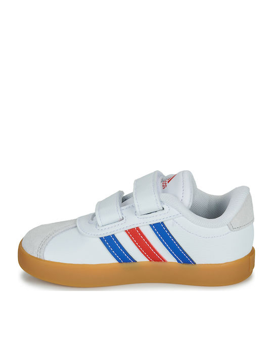 VL Court 3.0 Cf Kids Sneakers with Hoop & Loop Closure White