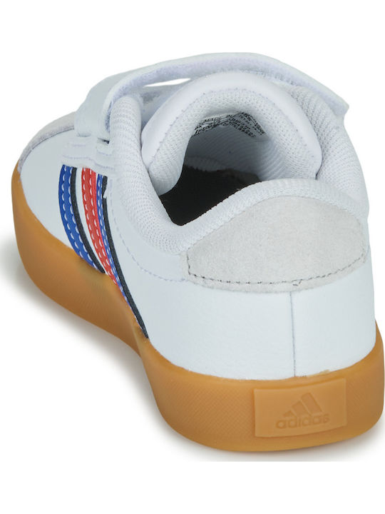 VL Court 3.0 Cf Kids Sneakers with Hoop & Loop Closure White