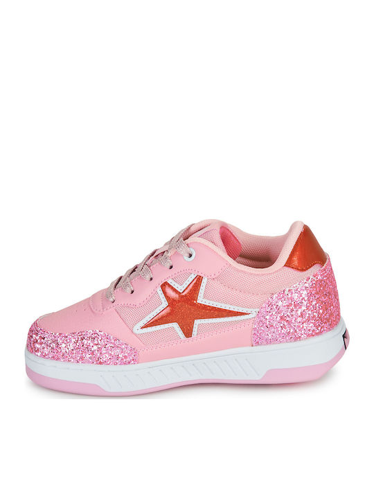 Παιδικά Sneakers με Ροδάκια Ροζ